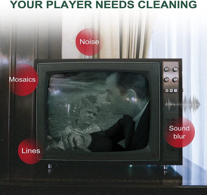 Nicer منظف رأس VCR للاعبين VCR VHS، شريط تنظيف رأس الفيديو VHS، نوع جاف - Image 4